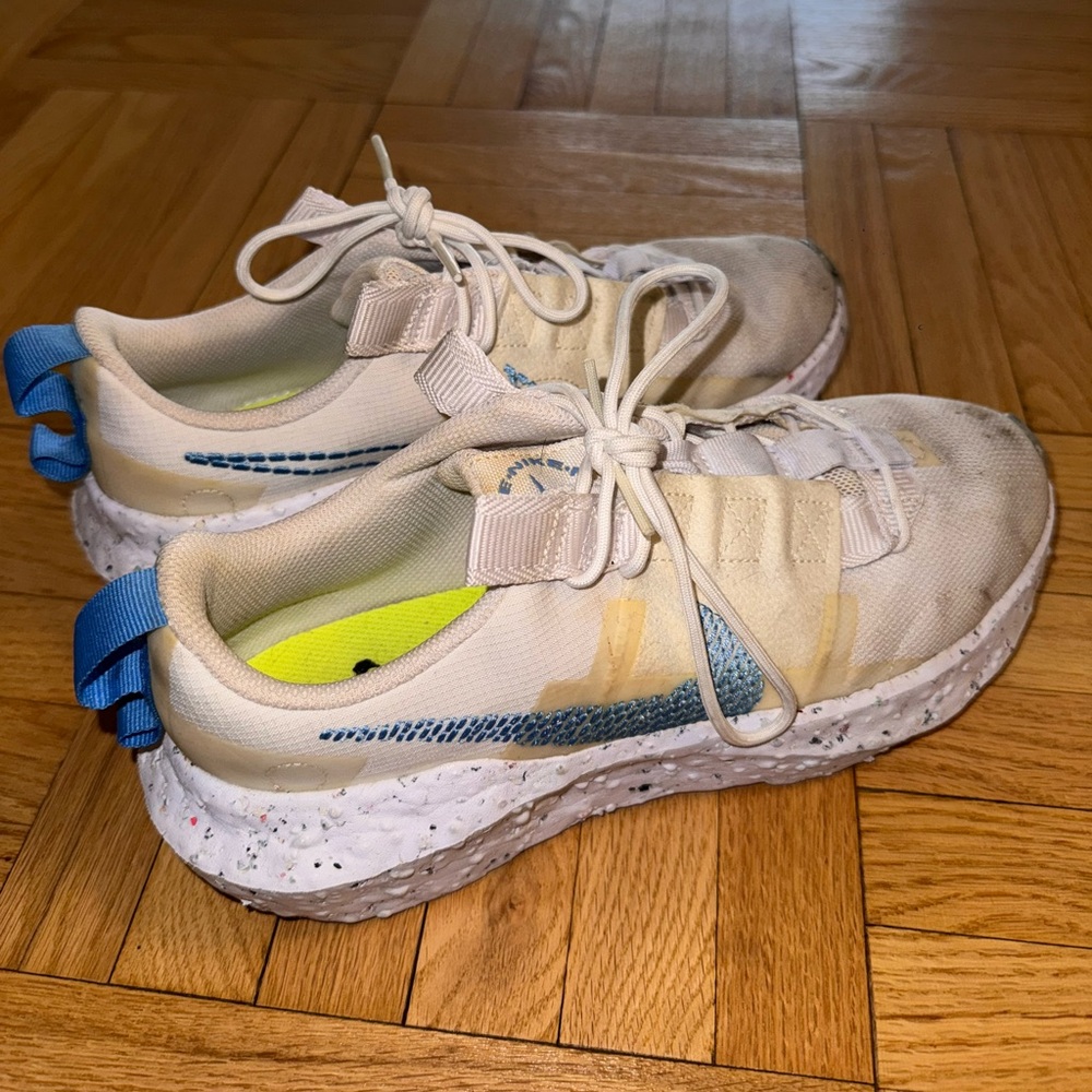 Nike Cream and Neon Green Sneakers